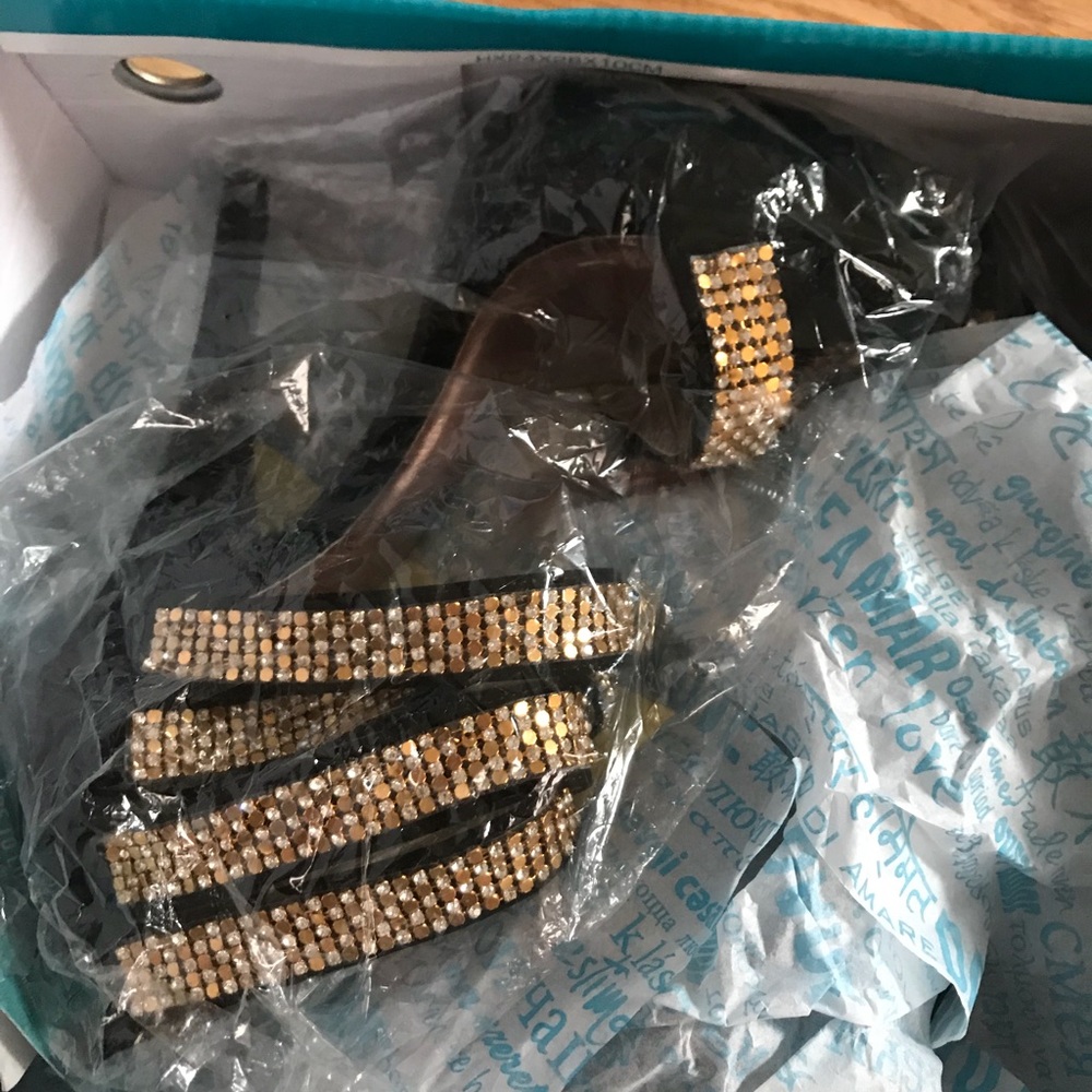 black heels with jewels